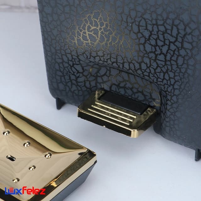 ست سرویس بهداشتی اطلس مدل زاگرس طرح چرم 5پارچه — تصویر ۳