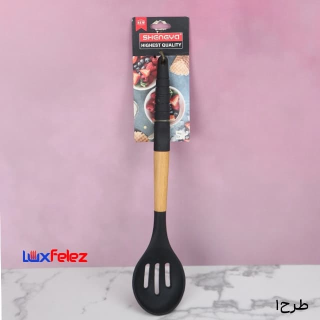 کفگیر ملاقه شنیا مدل چوبی