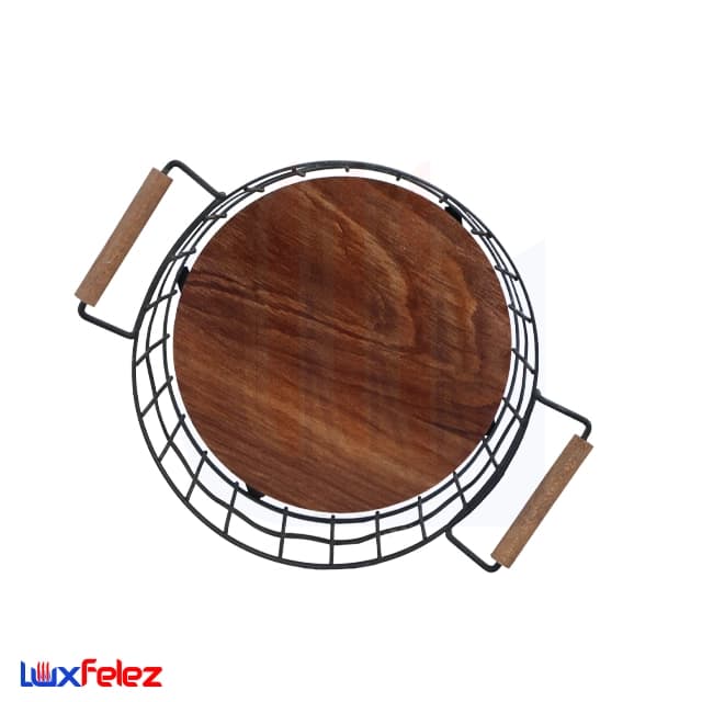 سبد میوه دسته دار کف چوب — تصویر ۳