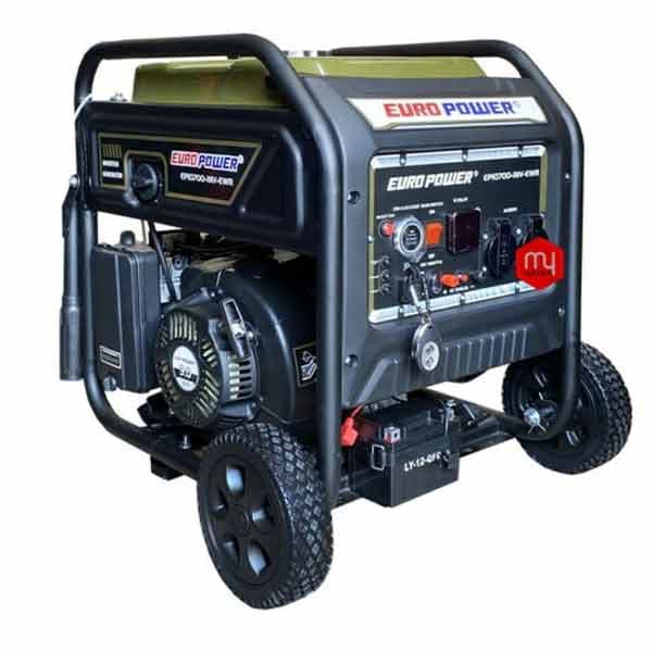 موتور برق یورو پاور 8KVA تک‌سوز تک‌فاز مدل Remote-ATS | ریموت‌دار + پورت ATS — تصویر ۲