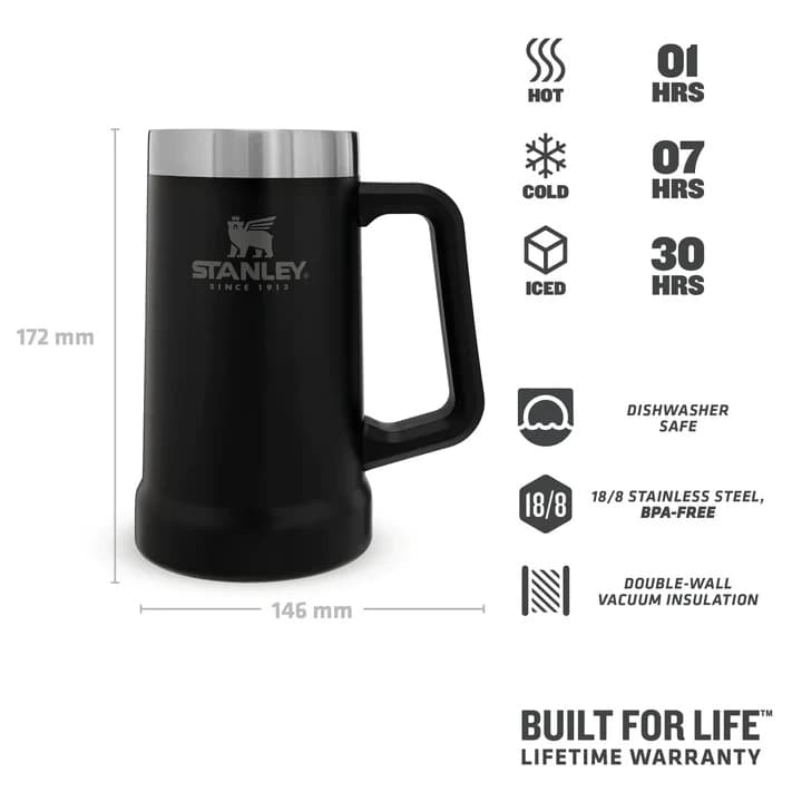 لیوان دسته دار استنلی مدل 0.7 BEER STEIN — تصویر ۳