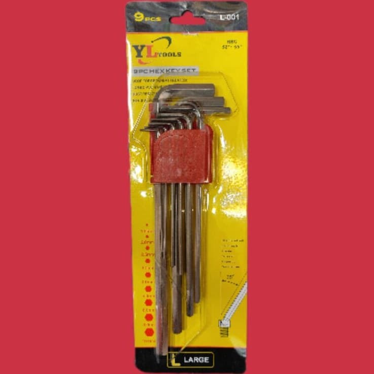آچار شش گوش 9 عددی برند YL TOOLS