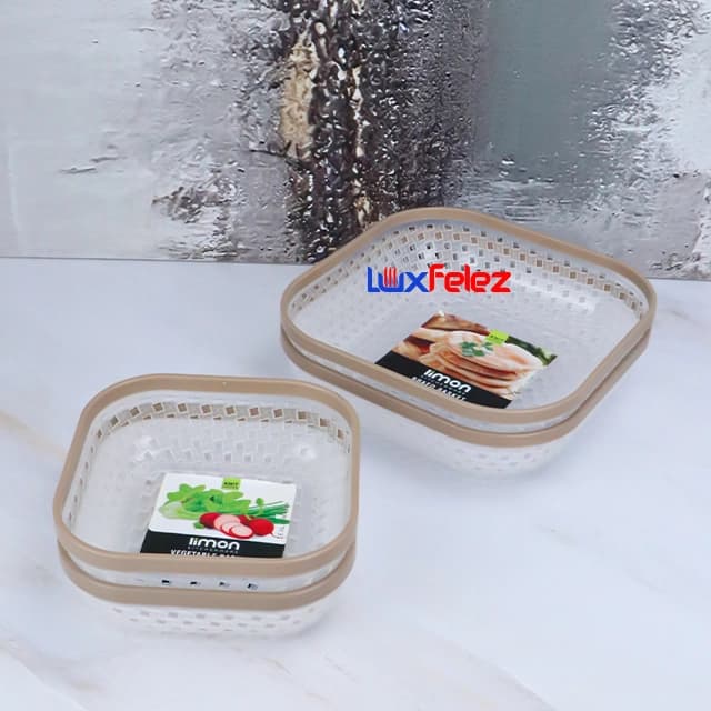 سبد نان و سبزی لیمون مدل بافت — تصویر ۲