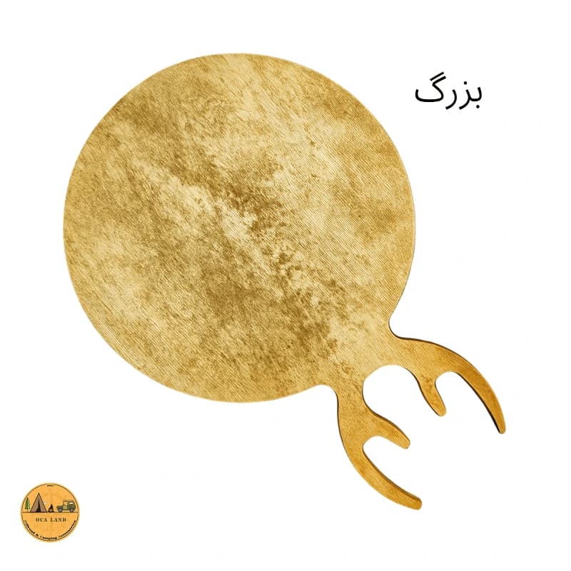 تخته سرو چوبی گرد طرح گوزن — تصویر ۲