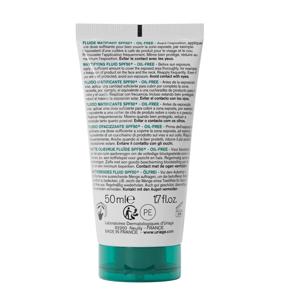 فلوئید ضد آفتاب بی رنگ اوریاژ +SPF50 مدل Hyseac مناسب پوست های چرب و مختلط — تصویر ۲