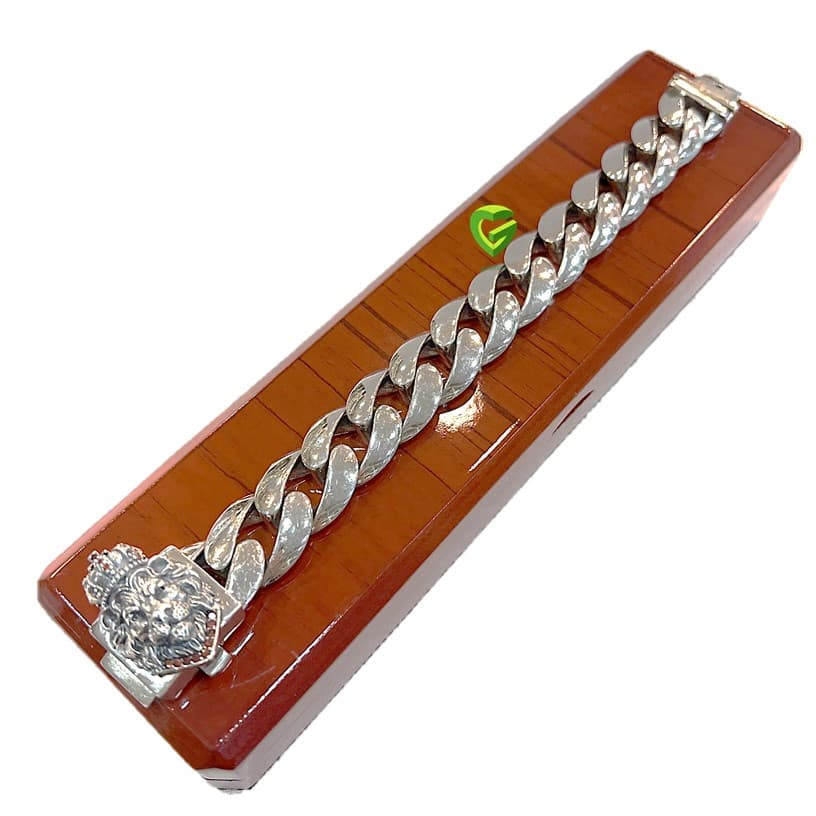 دستبند نقره سیاهقلم کد2372 — تصویر ۴