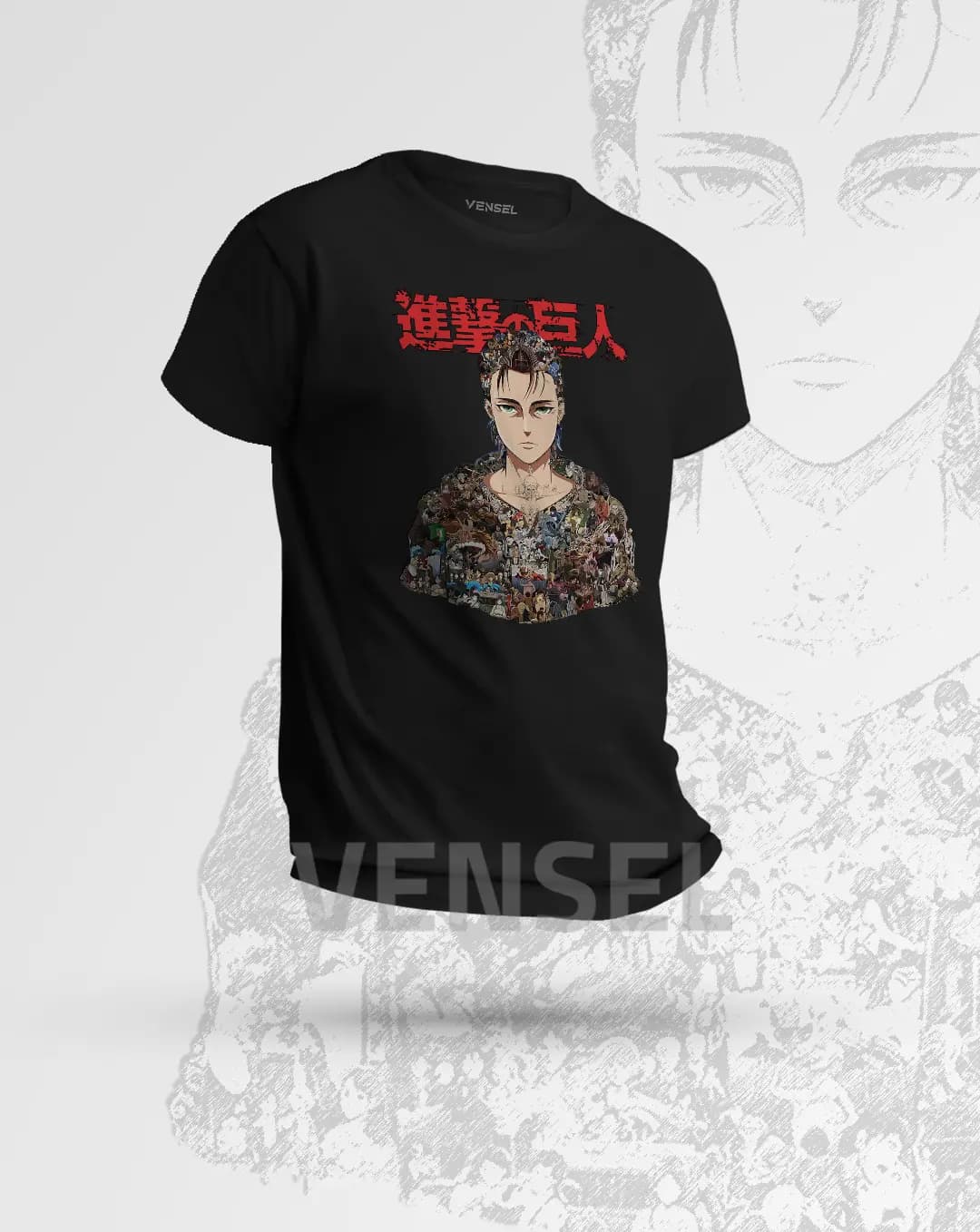 تیشرت انیمه Attack on Titan اتک آن تایتان طرح ارن T-909 — تصویر ۵