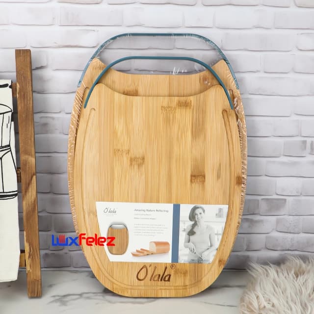 تخته گوشت olala دسته فلزی بیضی — تصویر ۶