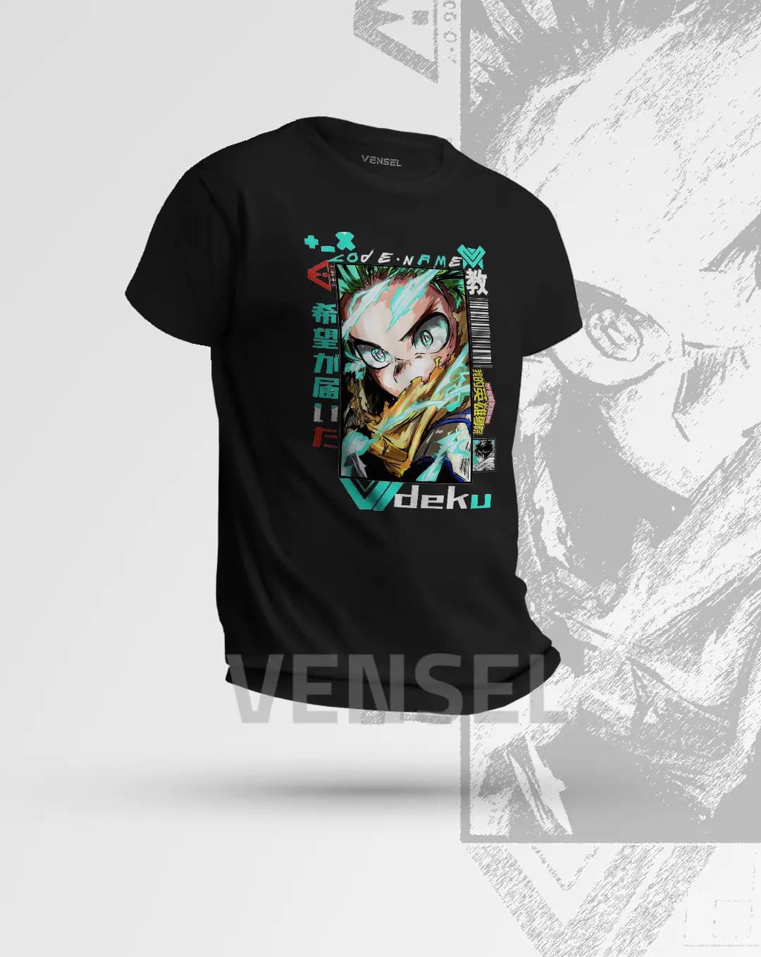 تیشرت انیمه My Hero Academia مدرسه قهرمانانه من طرح میدوریا T-907 — تصویر ۵