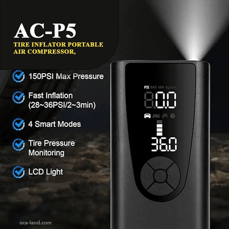 پمپ باد شارژی همه کاره توبیز مدل ACP5 — تصویر ۱۲