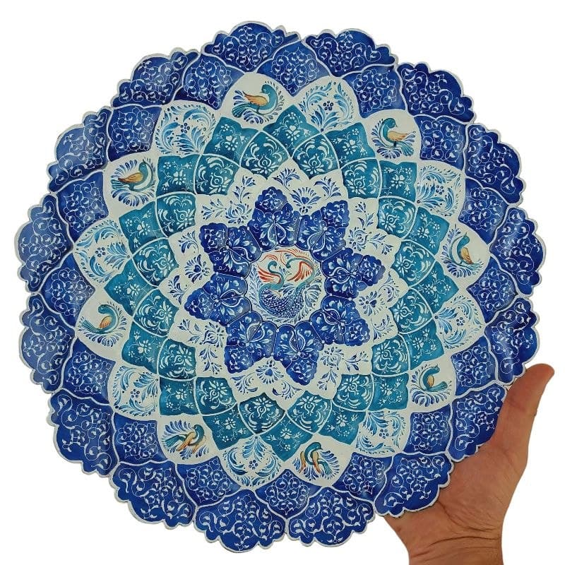 بشقاب میناکاری دیوارکوب 35 سانتی کد 1DK149 — تصویر ۲