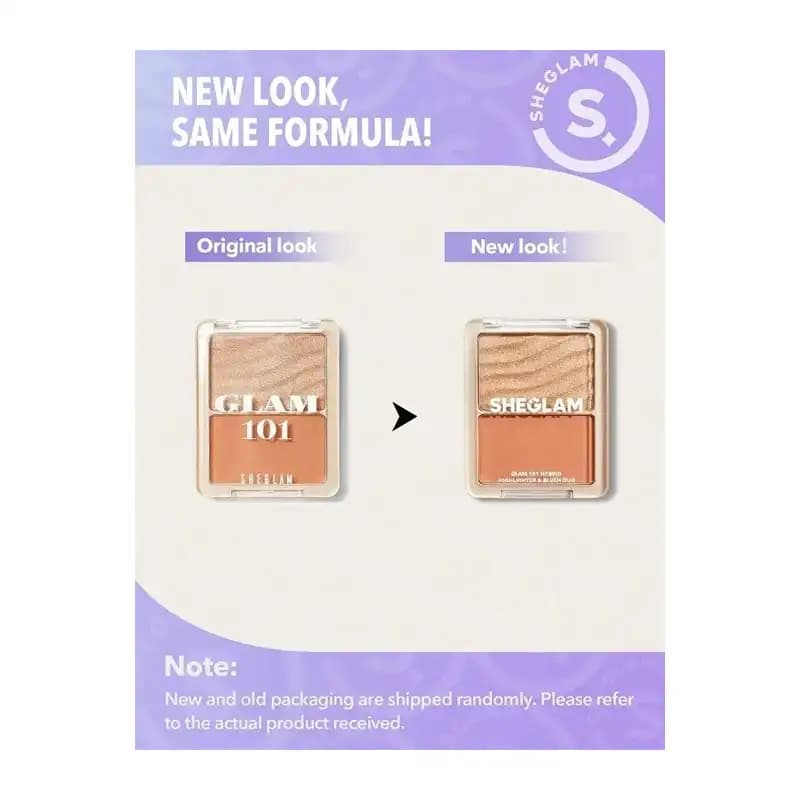 پالت هایلایتر و رژگونه شیگلم مدل Glam 101 — تصویر ۴