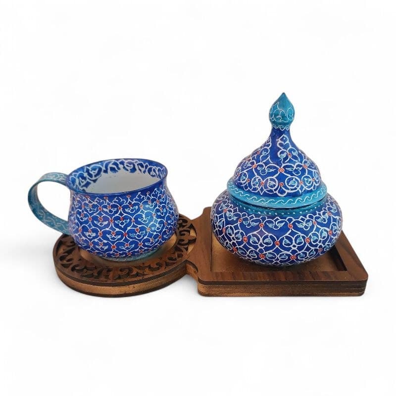 ست قهوه خوری میناکاری کد 1ZP109 — تصویر ۲