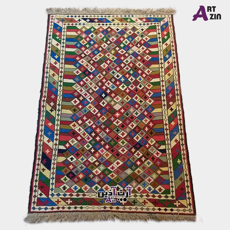 نقشه گلیم سوزنی دستباف مدل ورنی مغان 1*1/5 متری کد: 493 — تصویر ۲
