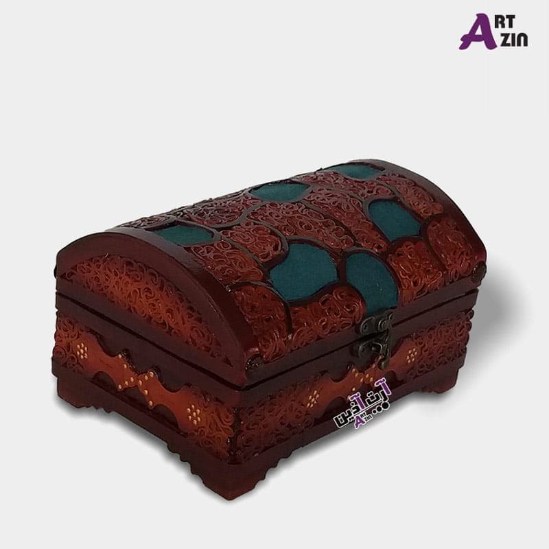 جا جواهری چوبی سبز و صندوقچه جواهر عروس کد: 1 – 802 — تصویر ۴