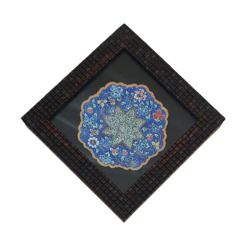 بشقاب میناکاری دیوارکوب 10 سانتی|کد 1DK10