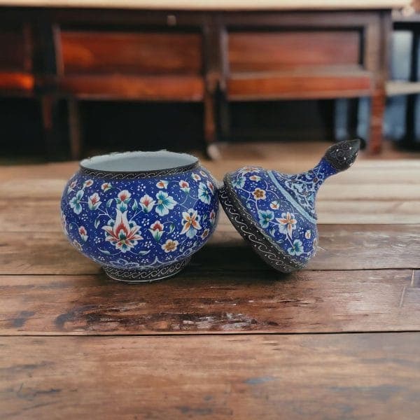 سرویس 15 پارچه 6 نفره چای خوری میناکاری کد ZP292 — تصویر ۶