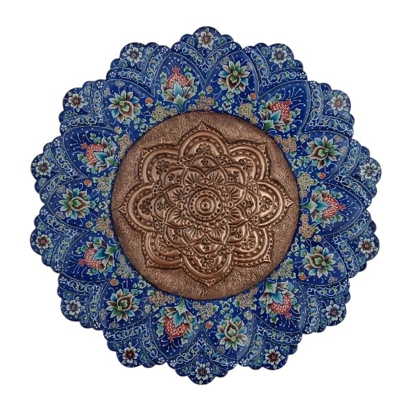 بشقاب میناکاری دیوارکوب 30سانتی کد B1092 — تصویر ۲