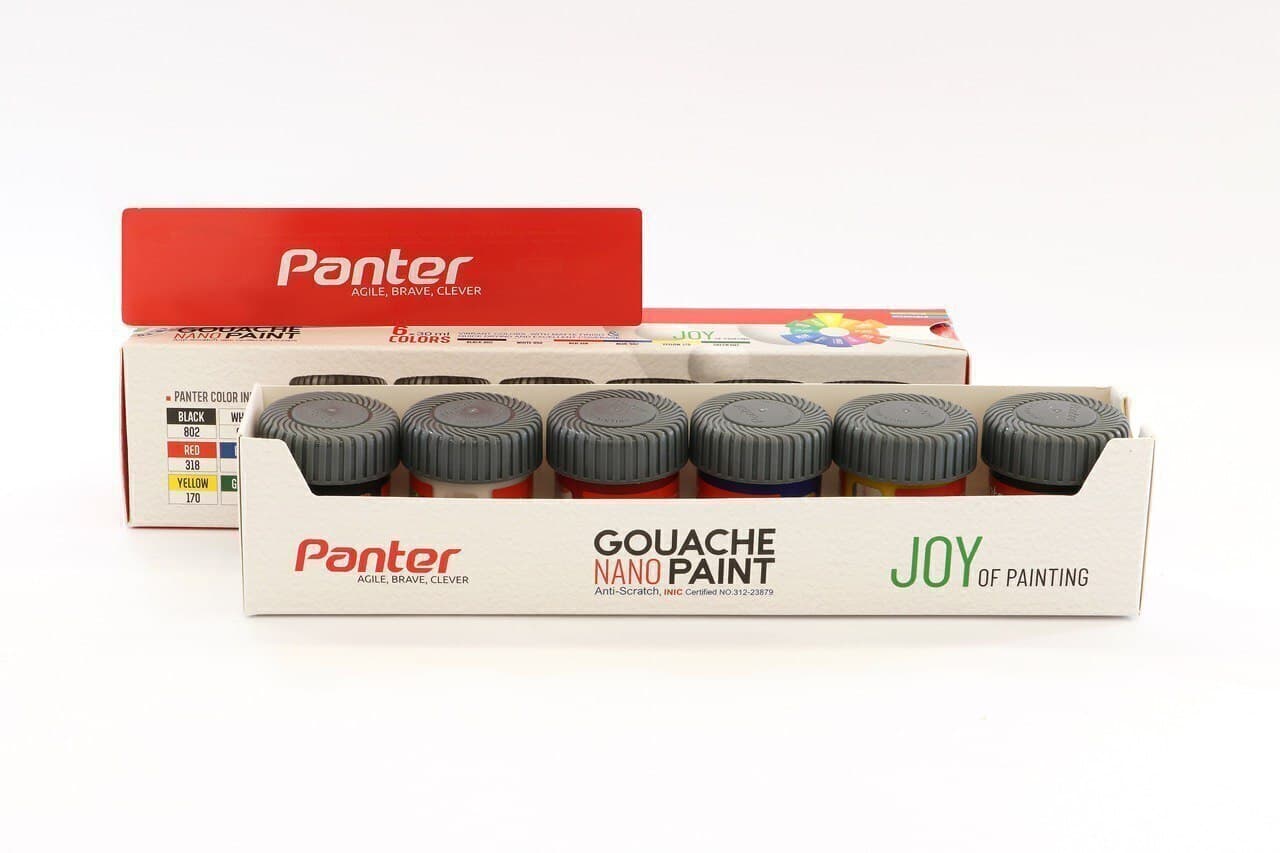 گواش نانو پوشرنگ پنتر 6 رنگ Panter Nano GP-711-6 — تصویر ۲