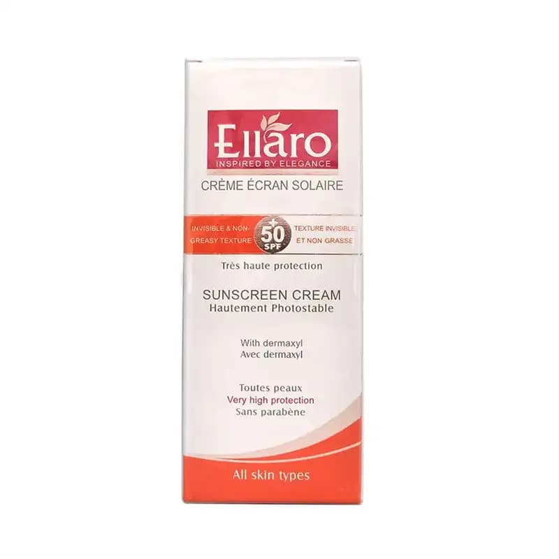 کرم ضد آفتاب بی رنگ انواع پوست SPF50 الارو 50 میلی لیتر — تصویر ۲