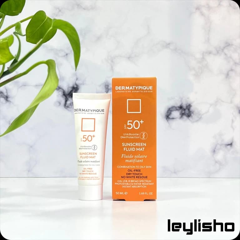 ضد آفتاب فلوئیدی بی رنگ پوست چرب spf50 درماتیپیک — تصویر ۱۱