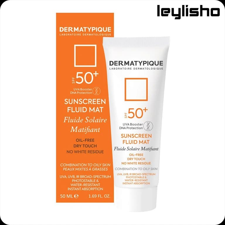 ضد آفتاب فلوئیدی بی رنگ پوست چرب spf50 درماتیپیک — تصویر ۶