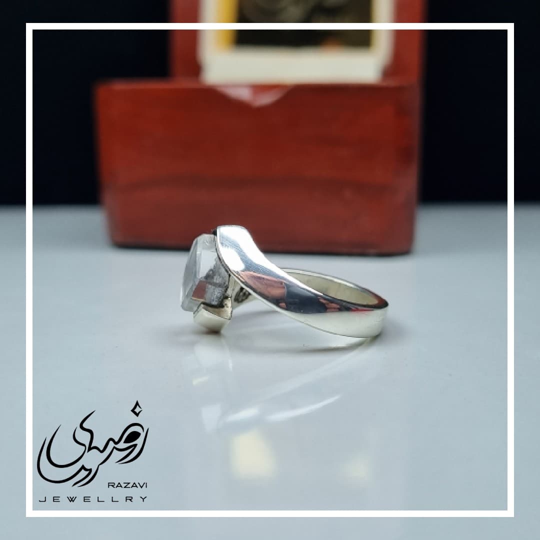 انگشتر دست ساز زنانه در نجف طرح نقطه پیچک — تصویر ۵