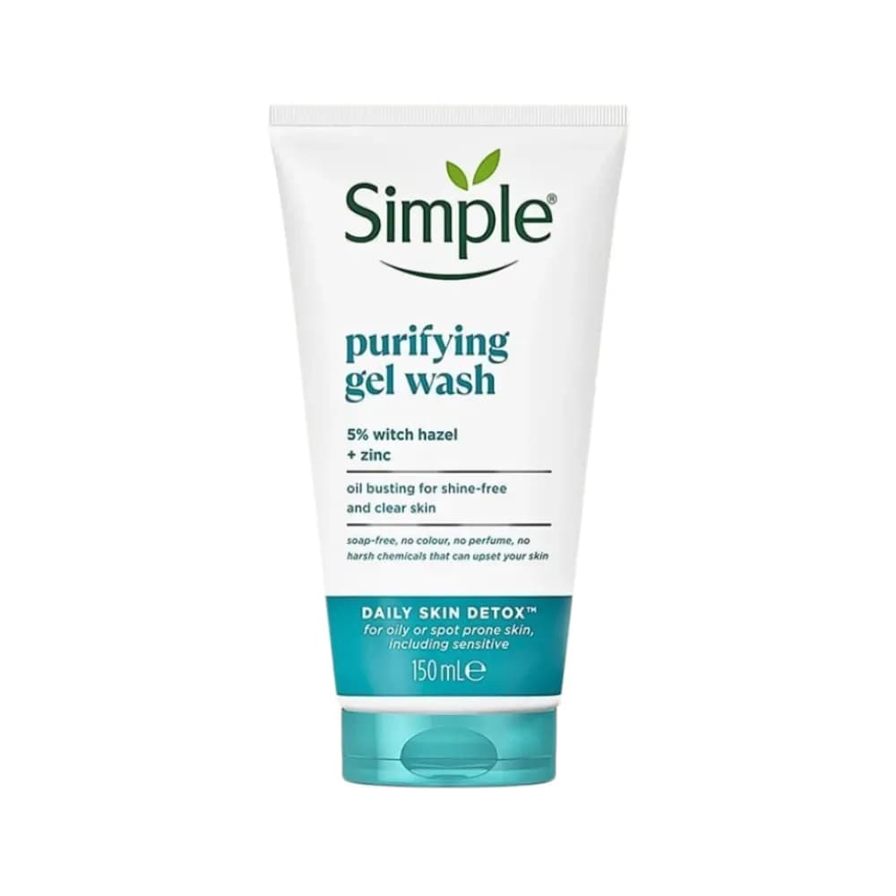 ژل شستشو پوست چرب سیمپل Simple مدل Purifying حجم 150 میل پکیج جدید 2026 اورجینال