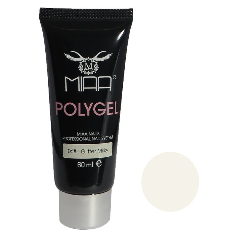 پلی ژل ۶۰ میل میا (Mia Poly Gel 60ml) رنگ GLITTER MILKY