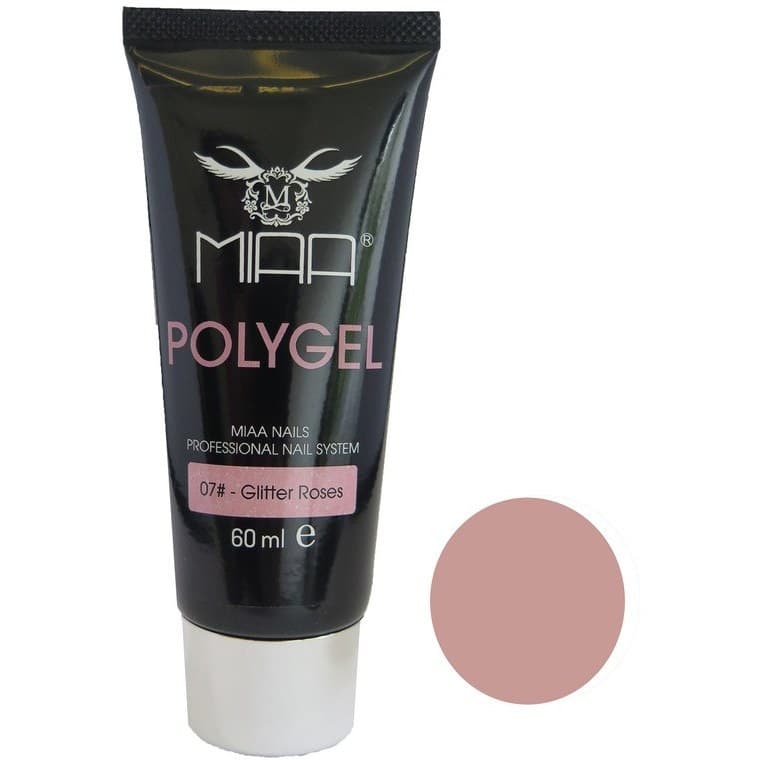 پلی ژل ۶۰ میل میا (Mia Poly Gel 60ml) رنگ GLITTER ROSES