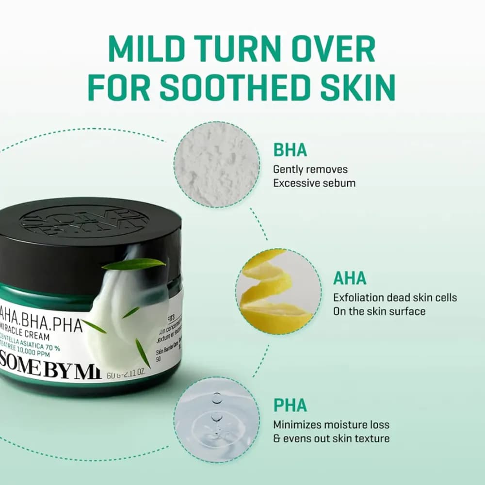 کرم معجزه ۳۰ روزه AHA BHA PHA سام بای می AHA+BHA+PHA 30DAYS MIRACLE CREAM اورجینال — تصویر ۴