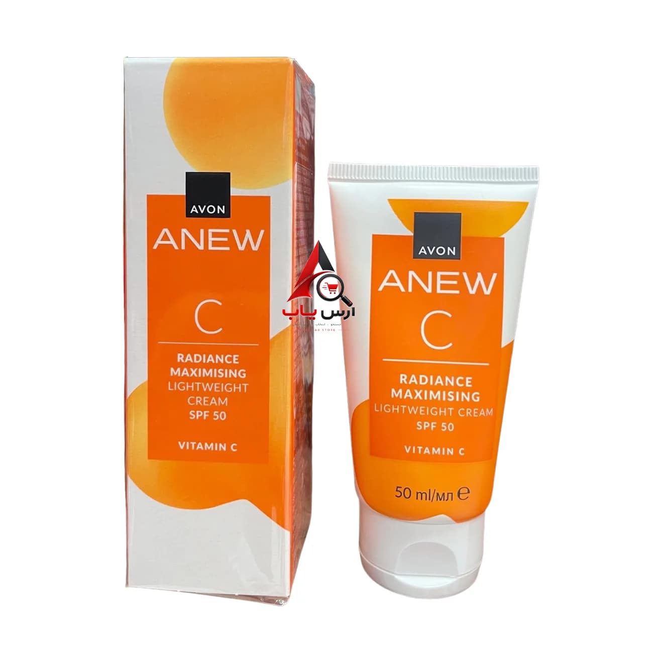 کرم ضد آفتاب ضد لک و مرطوب کننده و آبرسان آون Avon حاوی ویتامین سی با spf50 حجم 50 میل اورجینال — تصویر ۱۱