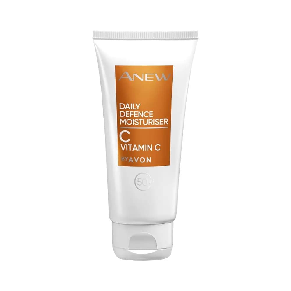 کرم ضد آفتاب ضد لک و مرطوب کننده و آبرسان آون Avon حاوی ویتامین سی با spf50 حجم 50 میل اورجینال