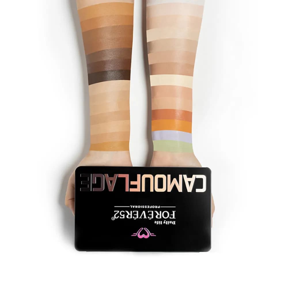 پالت کانتور چرب 28 رنگ کاموفلاژ کرمی فوراور52 Forever52 Camouflage Concealer Palette zhp001 اورجینال — تصویر ۶