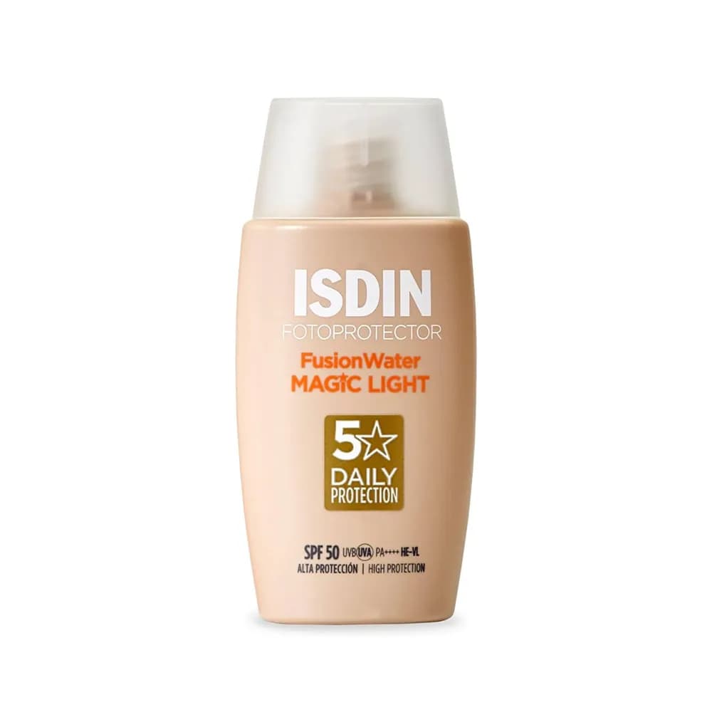 ضد آفتاب فیوژن واتر مجیک رنگی ایزدین اصل Isdin Fotoprotector Fusion Water MAGIC Light SPF 50 اورجینال — تصویر ۱۰