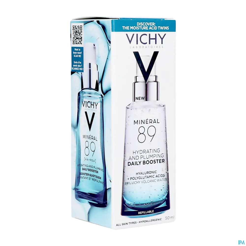 سرم آبرسان وتقویت کننده ویشی VICHY مدل Mineral 89 حاوی Polyglutamic Acid فرانسه جدید اورجینال — تصویر ۵