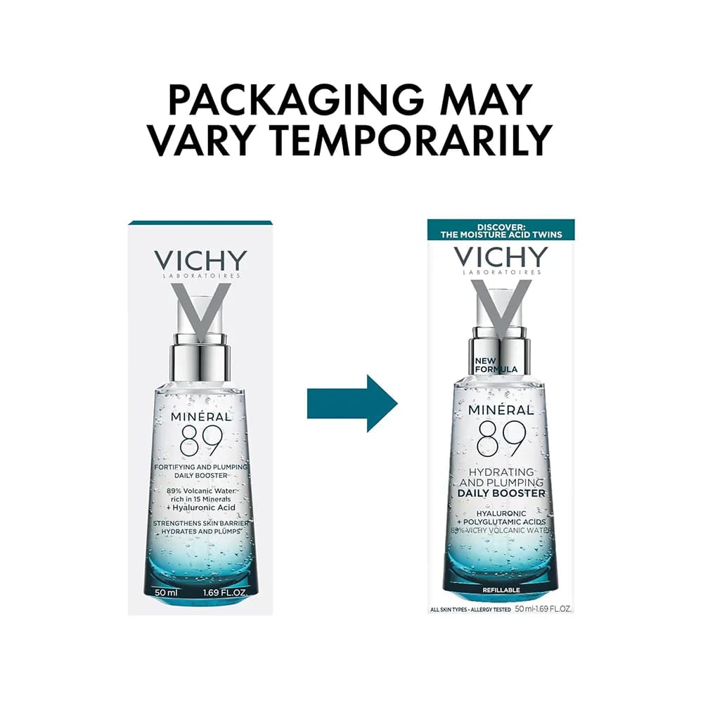 سرم آبرسان وتقویت کننده ویشی VICHY مدل Mineral 89 حاوی Polyglutamic Acid فرانسه جدید اورجینال — تصویر ۲