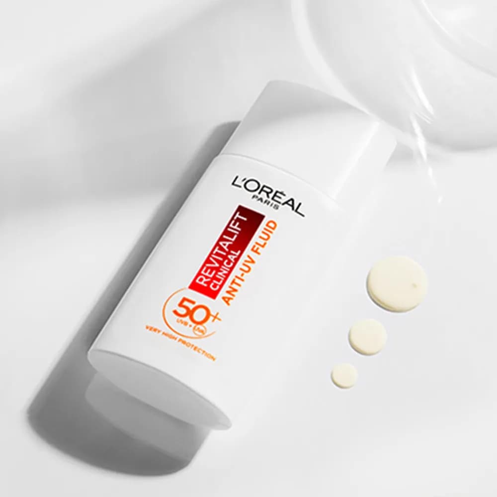 ضد آفتاب فلوئیدی لورال Loreal مدل رویتالیفت کلینیکال Revitalift Clinical حاوی ویتامین سی اورجینال — تصویر ۷
