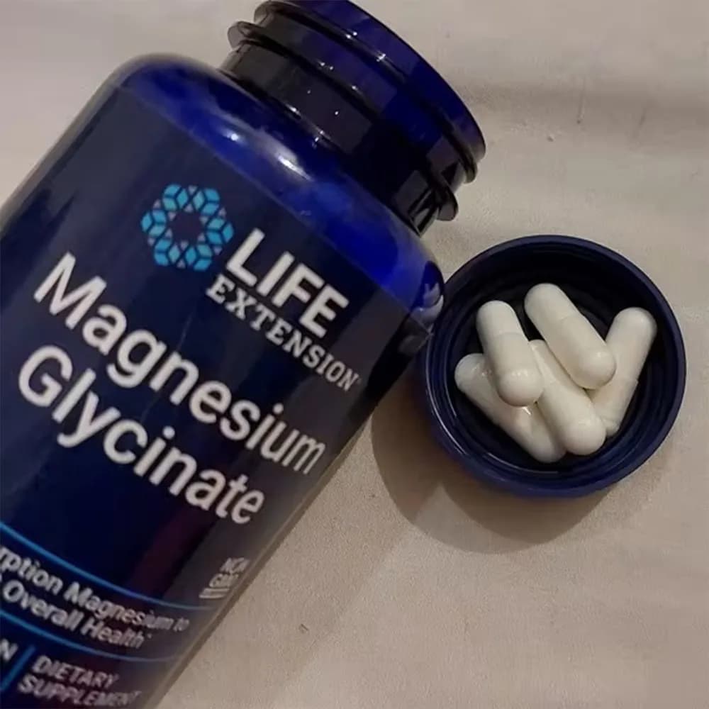 مکمل منیزیم گلیسینات لایف اکستنشن life extension گیاهی رفع استرس و بهبود خواب 90 عددی آمریکا اورجینال — تصویر ۳