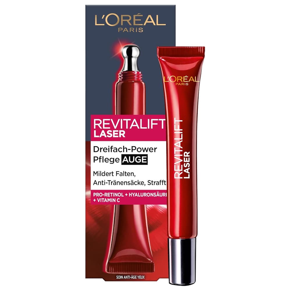 دور چشم ضد چروک جوانساز روشن کننده لورال 15 میل L ‘Oréal Paris Revitalift Laser X3 Eye Cream اورجینال — تصویر ۵