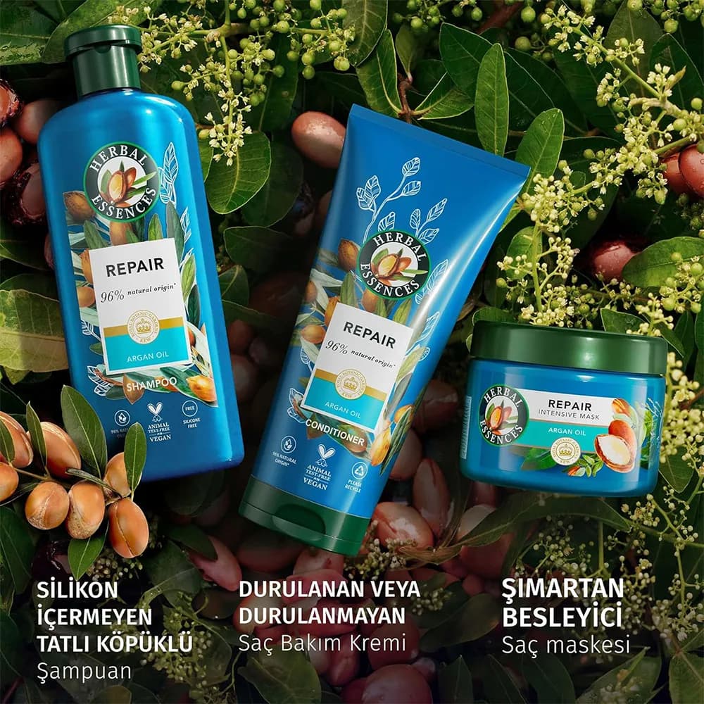 ماسک مو آرگان هربال اسنس Herbal Essences حاوی روغن آرگان و عصارههای گیاهی، 300 میلیلیتر اورجینال — تصویر ۵