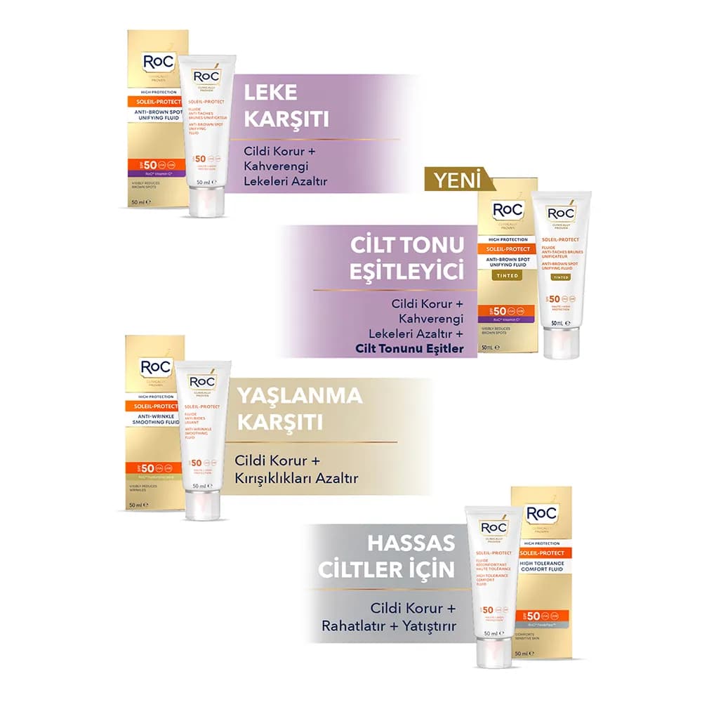 ضد آفتاب ضدلک Tinted Anti Dark Spot فلوئیدی رنگی راک ROC SPF 50 حجم 50 میل فرانسه اورجینال — تصویر ۶