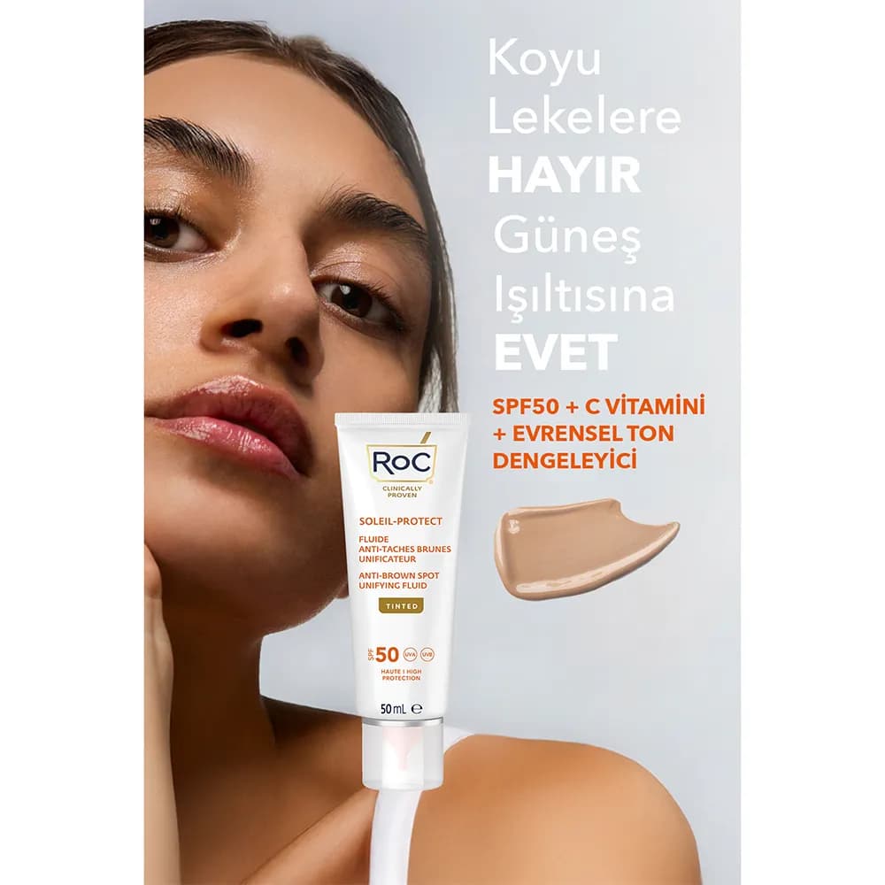ضد آفتاب ضدلک Tinted Anti Dark Spot فلوئیدی رنگی راک ROC SPF 50 حجم 50 میل فرانسه اورجینال — تصویر ۴