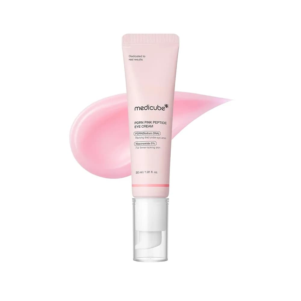 کرم دور چشم پپتاید صورتی PDRN مدی کیوب جوانساز Medicube Pink Peptide Eye Cream اورجینال — تصویر ۳