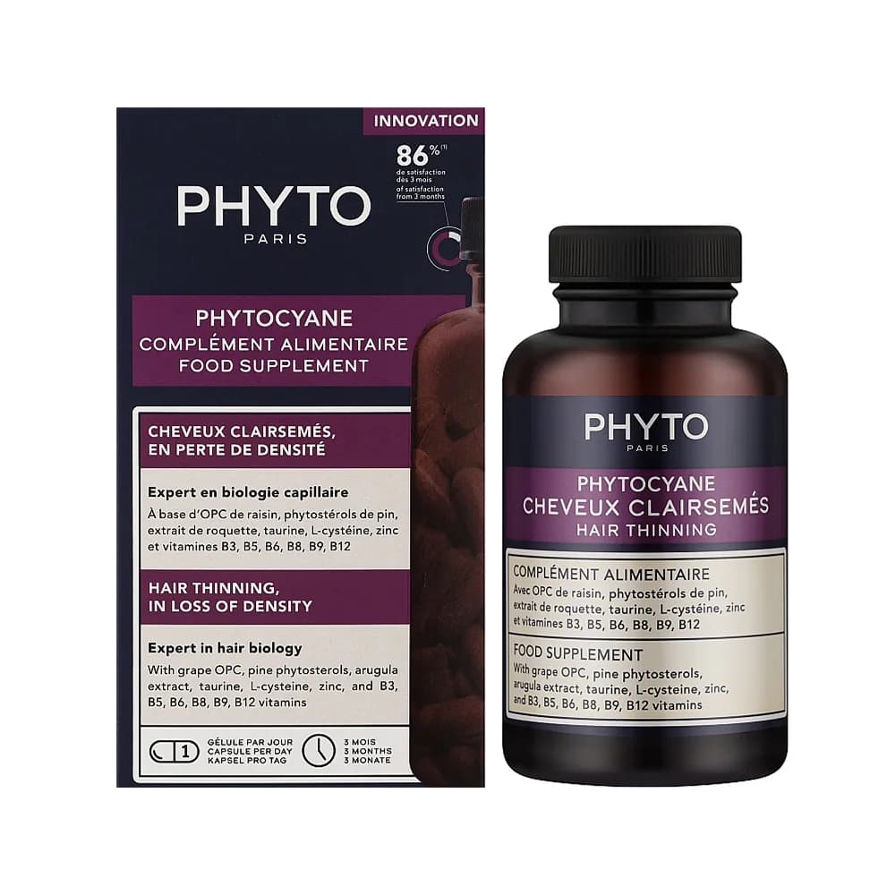 مکمل ضد ریزش مو فیتوسیان phytocyane تعداد 84 عددی اصل فرانسه اورجینال