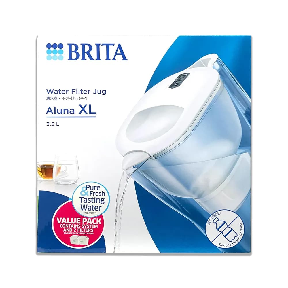 پارچ تصفیه آب برند Brita آلمان مدل Aluna با ظرفیت 3.5 لیتر آلمان با یک فیلتر اورجینال — تصویر ۸
