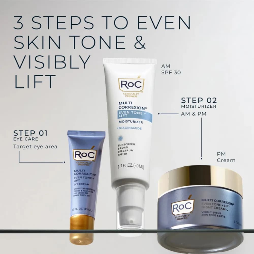 سرم مرطوب کننده و لیفتینگ ضد چروک و لک راک Roc بازسازی کننده پوست حاوی SPF30 ساخت آمریکا اورجینال — تصویر ۶