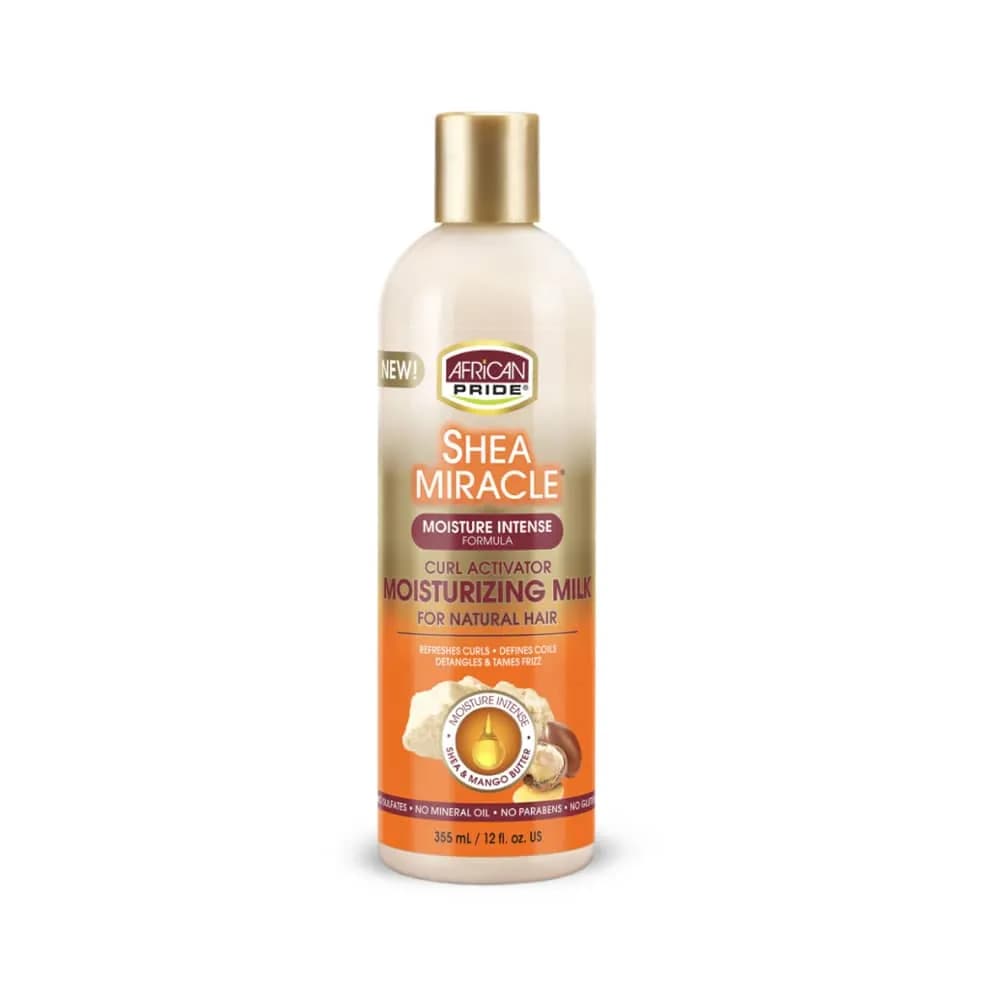 اکتیویتور فعال کننده فر مو آفریکن پراید African Pride حجم 355 میل Shea Miracle Curl Activator Moisturizing Milk اورجینال