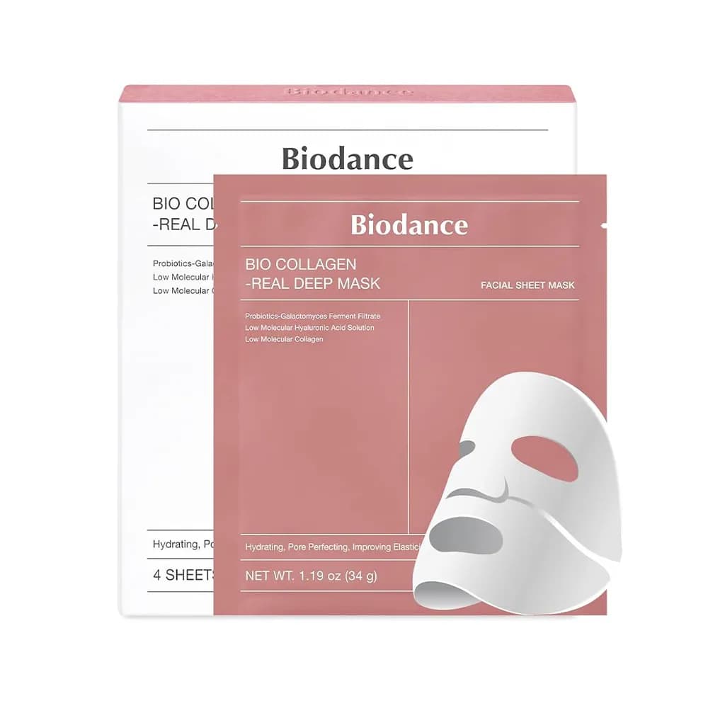 ماسک جوانساز و آبرسان بایو کلاژن بایودنس Biodance بسته 4 عددی اصل