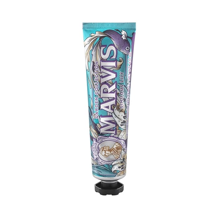 خمیر دندان مارویس MARVIS مدل سینوس لیلی SINUOS LILY سری گاردن حجم75ml اصل ایتالیا — تصویر ۴